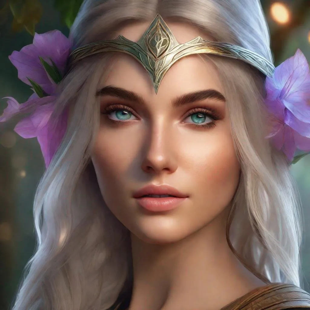 Prompt: high-resolution, Headshot, Realistic, Young adult, Elf, mage, witch, Wizard, High Fae, Fae, 4k, 128k UHD HDR, High quality, Concept art style, Video game style, perfect eyes, perfect face, high resolution eyes