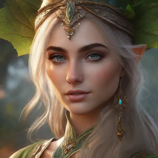 Prompt: high-resolution, Realistic, Young adult, Elf, mage, witch, Wizard, High Fae, Fae, 4k, 128k UHD HDR, High quality, Concept art style, Video game style, perfect eyes, perfect face, high resolution eyes