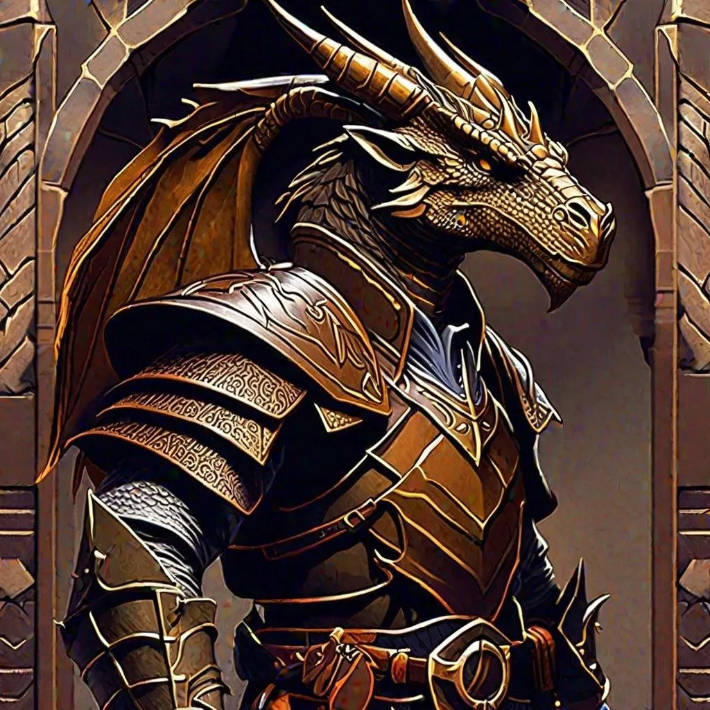 Prompt: Dungeons and Dragons Dragonborn