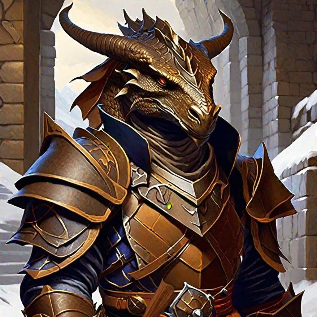 Prompt: Dungeons and Dragons Dragonborn