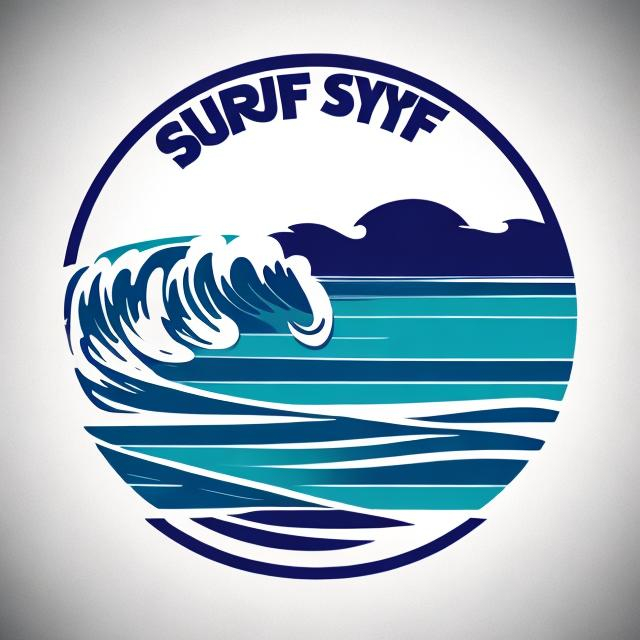 Prompt: surf style logo 
