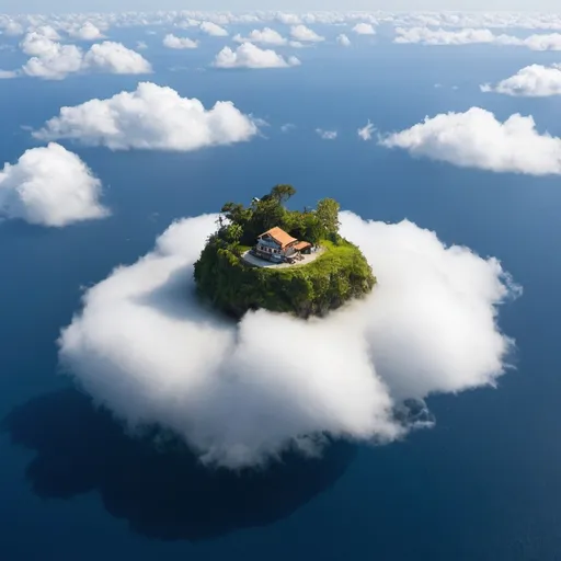 Prompt: a island, on a cloud