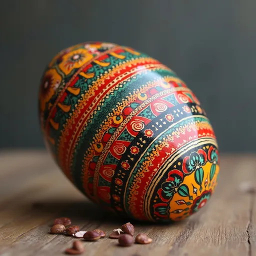 Prompt: colorful Ukranian egg