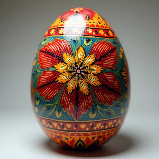 Prompt: colorful Ukranian egg