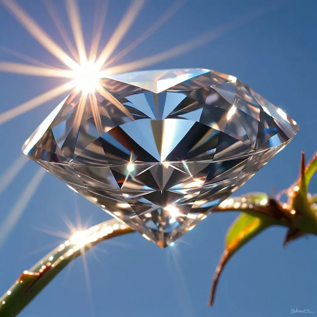 Prompt: diamond sparkling in the sun