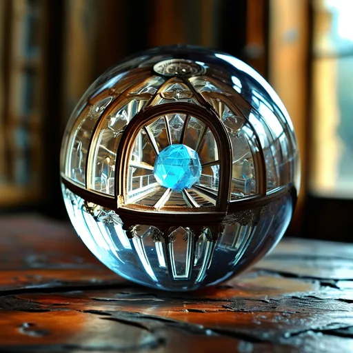 Prompt: conficius inside a crystal ball