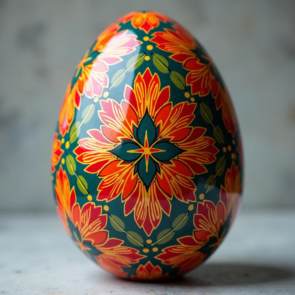 Prompt: colorful Ukranian egg