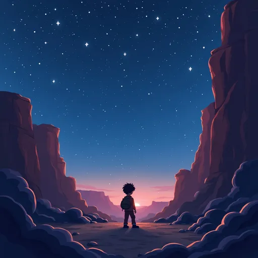 Prompt: 生成一个在峡谷星空下许愿的头像
