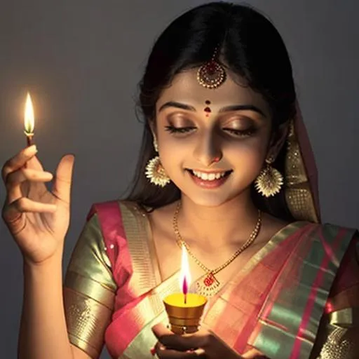 Prompt: Happy diwali status