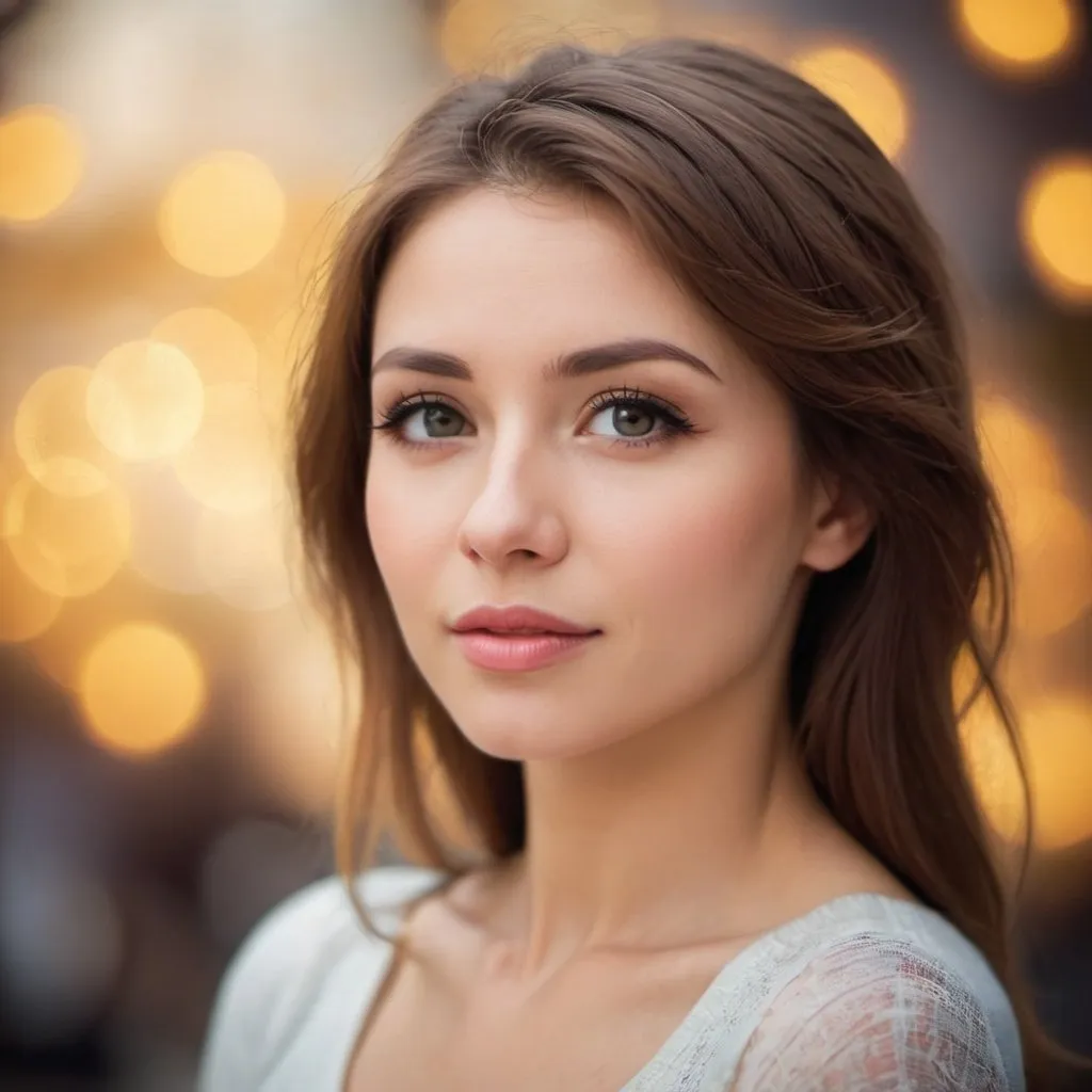 Prompt: A beautiful woman, bokeh