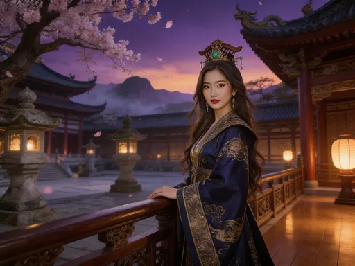 Prompt: Erschaffe eine Fantasy-Welt, die auf der japanischen Edo-Zeit basiert.@XDFMAXZRYexRNCfPLSmS erscheint darin als Herrscherin, stolz und wunderschön, doch irgendwie menschlich.
Das Fantasy-Setting muss klar erkennbar sein. 