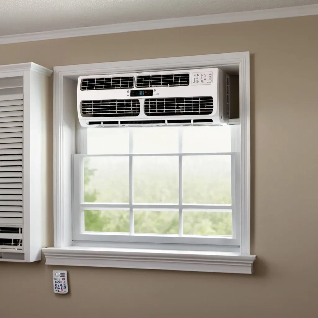 Prompt: window mounted air conditioner