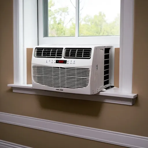 Prompt: window mounted air conditioner