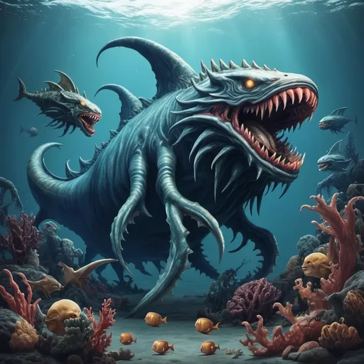 Prompt: Ocean monsters