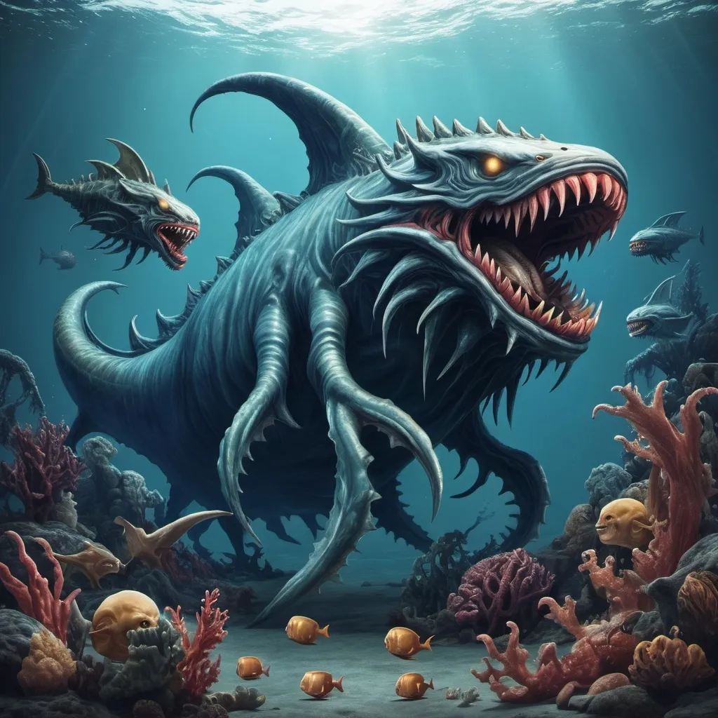 Prompt: Ocean monsters