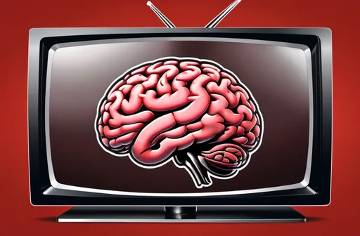 Prompt: a youtube banner that says brain rot  tv