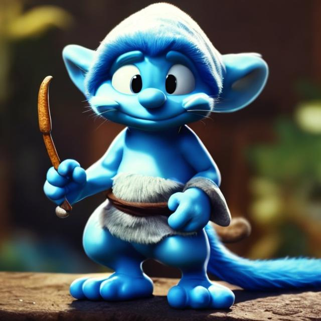 Prompt: smurf cat