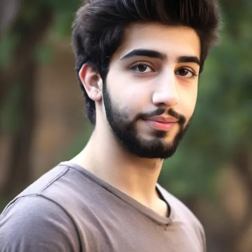 Prompt: Give me a cartoon, sketch, early 20s, male, with a average height, build, brown eyes, light brown hair, white, middle eastern, outside, daylight 