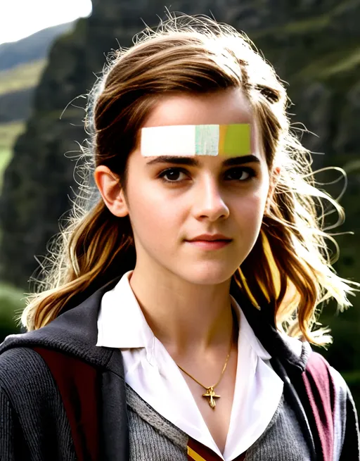Prompt: Front View of Emma Watson as Hermione Granger
