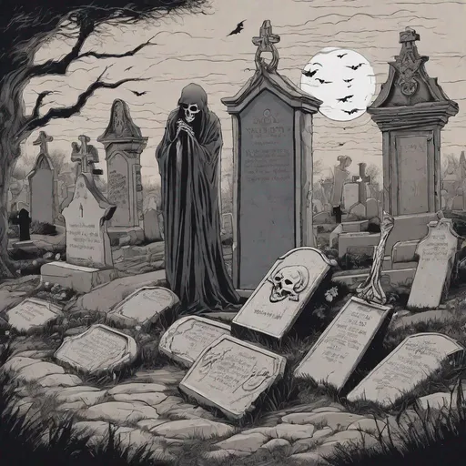 Prompt: Death on the graveyard