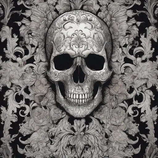Prompt: Beautiful skull art