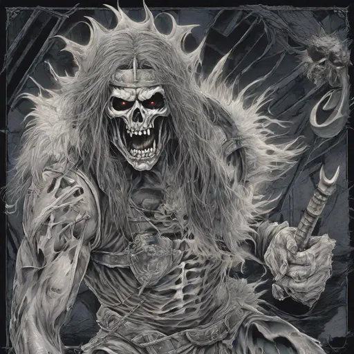 Prompt: Eddie from Iron Maiden as hades