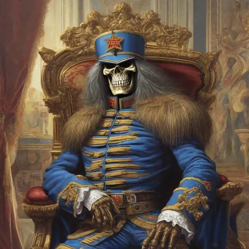 Prompt: Eddie from Iron Maiden is a tsar