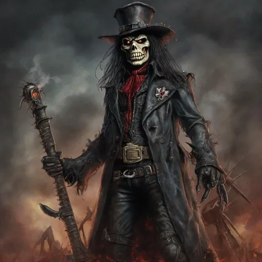 Prompt: Eddie from Iron Maiden as Van Helsing