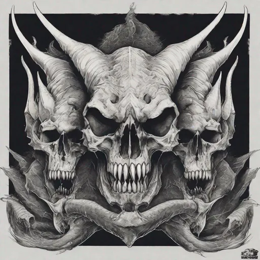 Prompt: Dragon skull