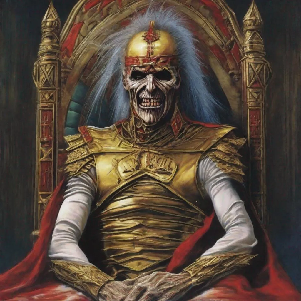 Prompt: Eddie from Iron Maiden is a sultan