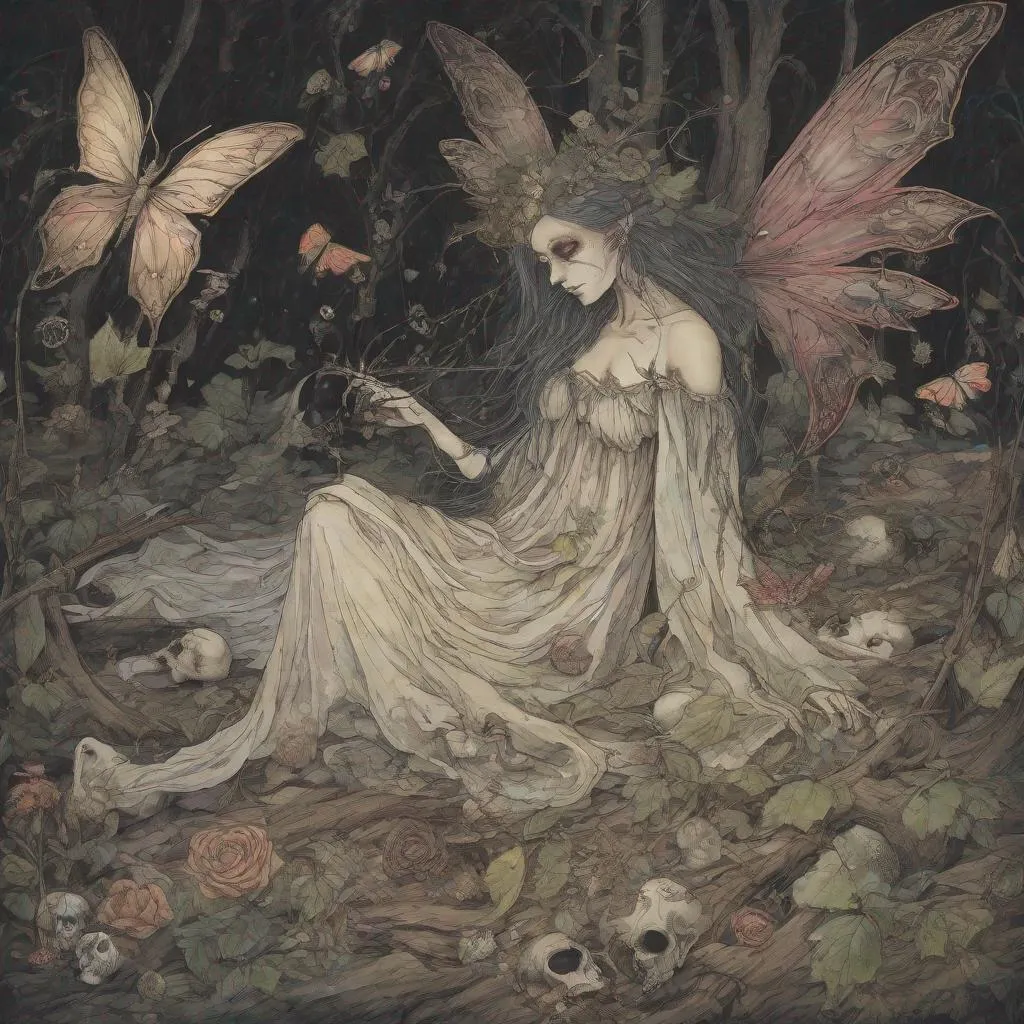 Prompt: Faery death