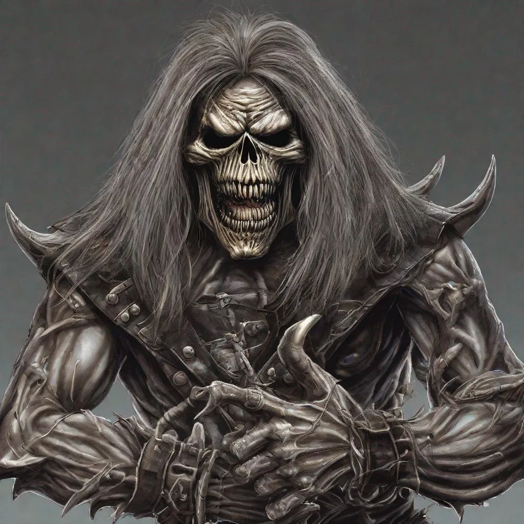 Prompt: Eddie from Iron Maiden 666