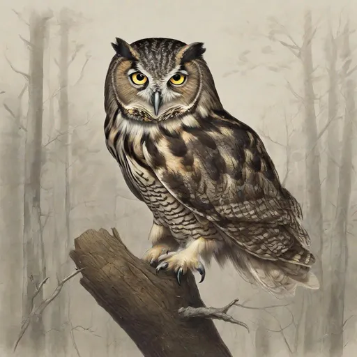 Prompt: A hunting owl