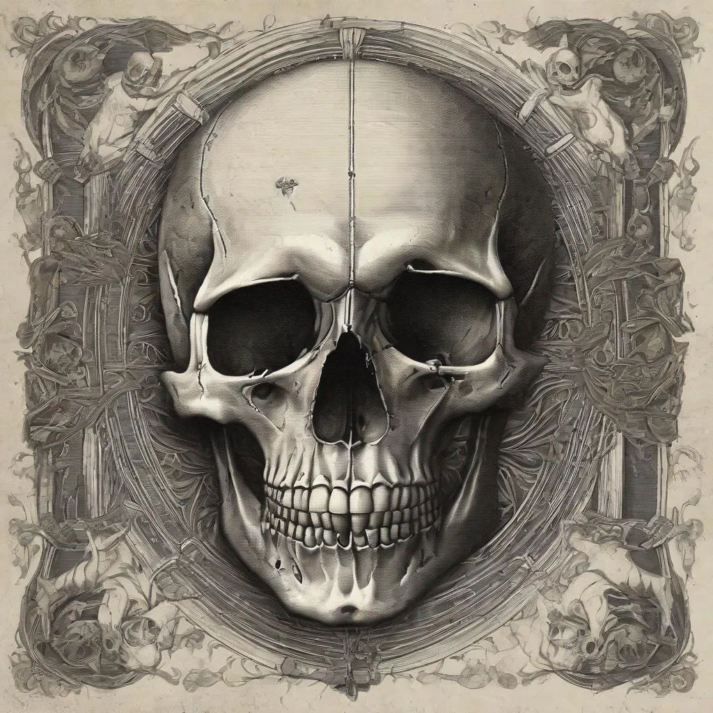 Prompt: Medieval skull