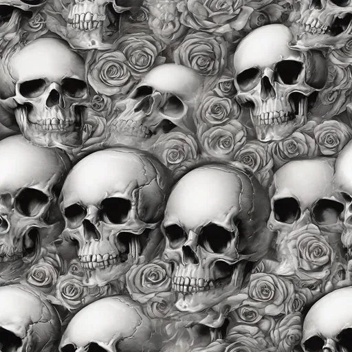 Prompt: Beautiful skull art