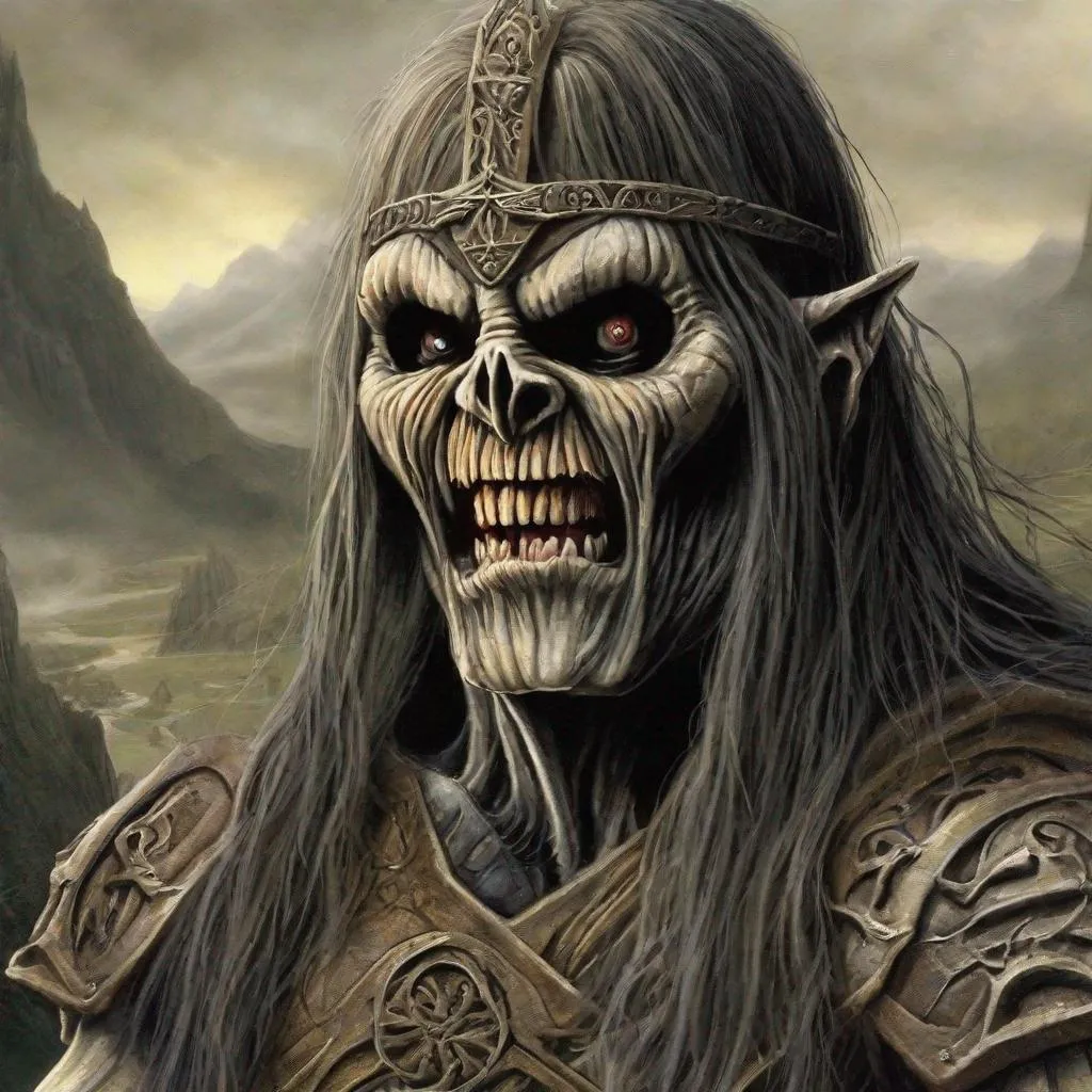Prompt: Eddie from Iron Maiden in Lord of the Rings