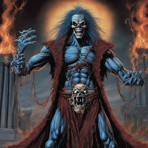 Prompt: Eddie from Iron Maiden as hades