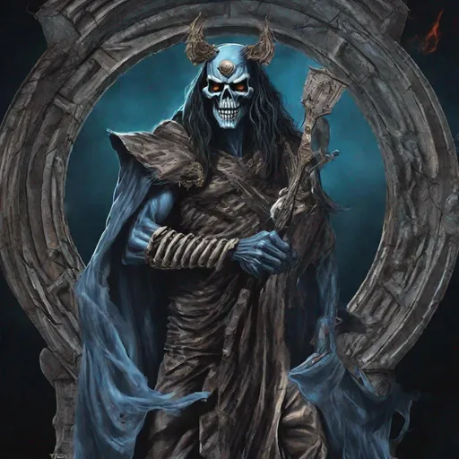 Prompt: Eddie from Iron Maiden as hades