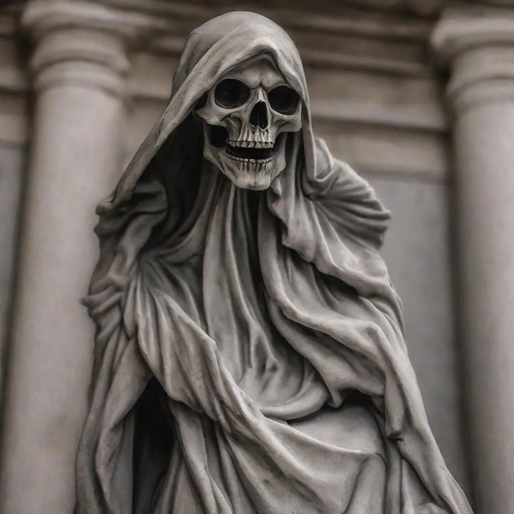 Prompt: Death statue