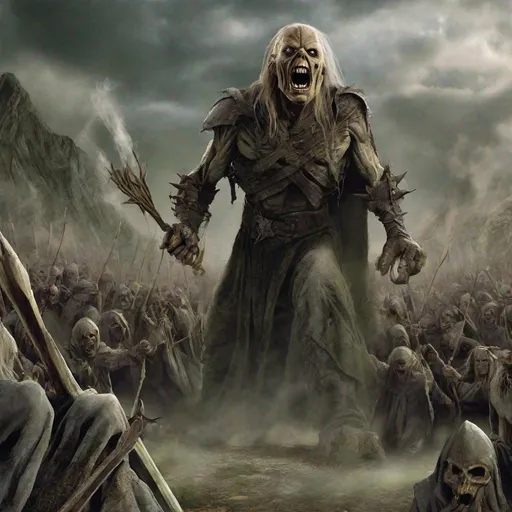 Prompt: Eddie from Iron Maiden in Lord of the Rings