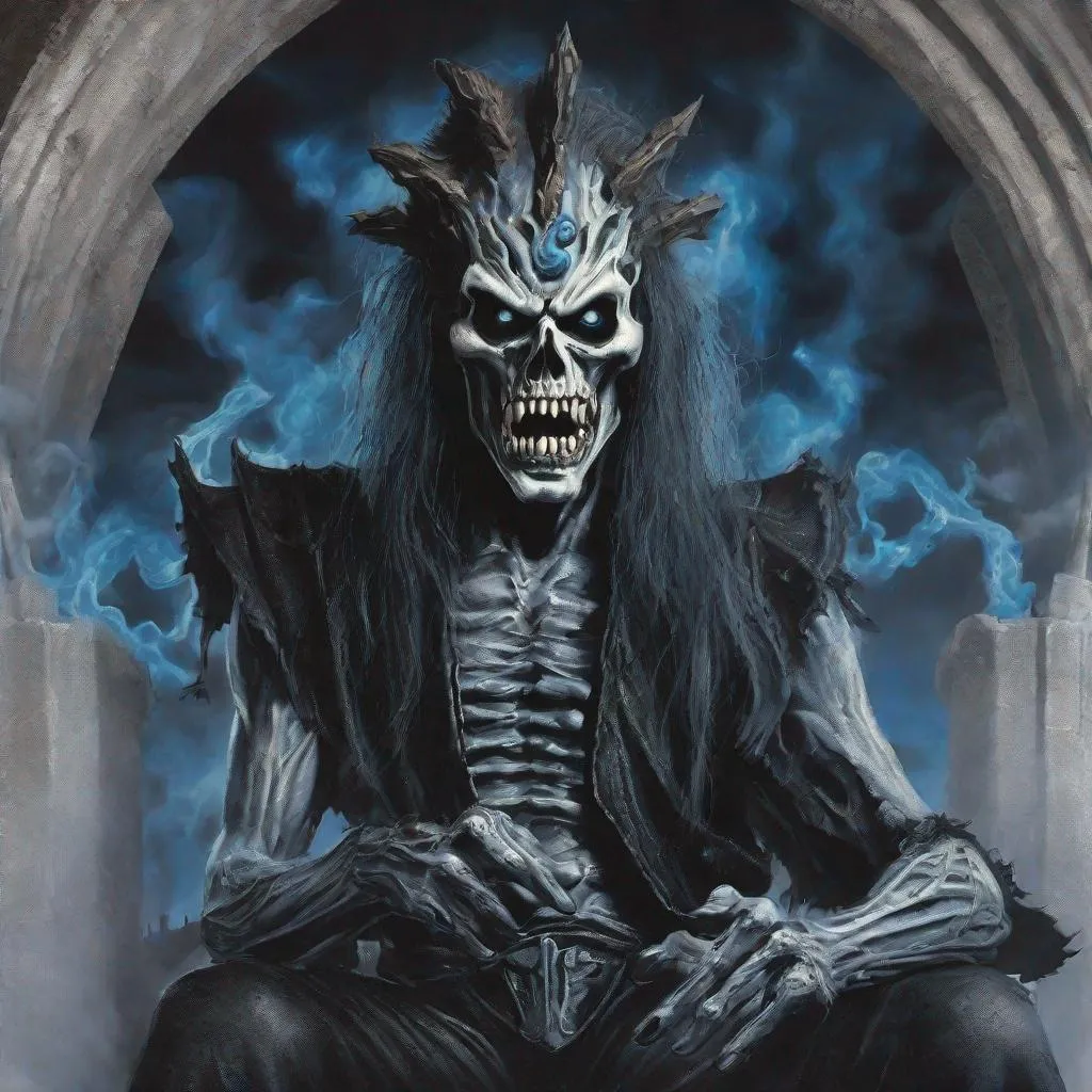 Prompt: Eddie from Iron Maiden as hades