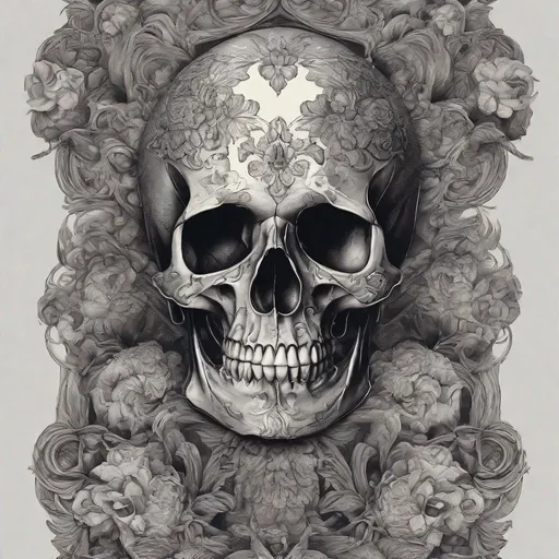 Prompt: Beautiful skull art
