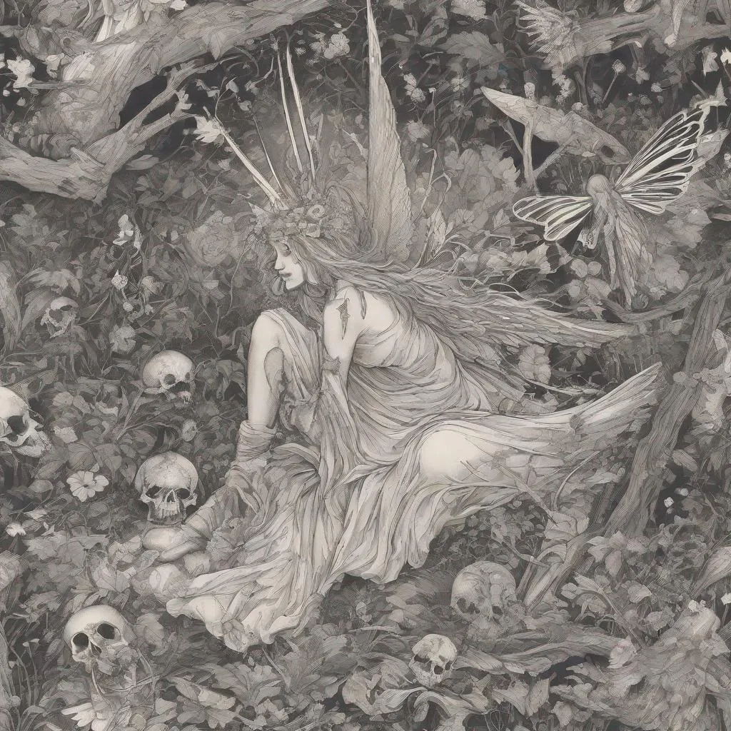 Prompt: Faery death