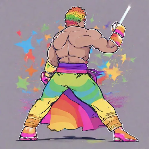 Prompt: lgbtqia+ fighter