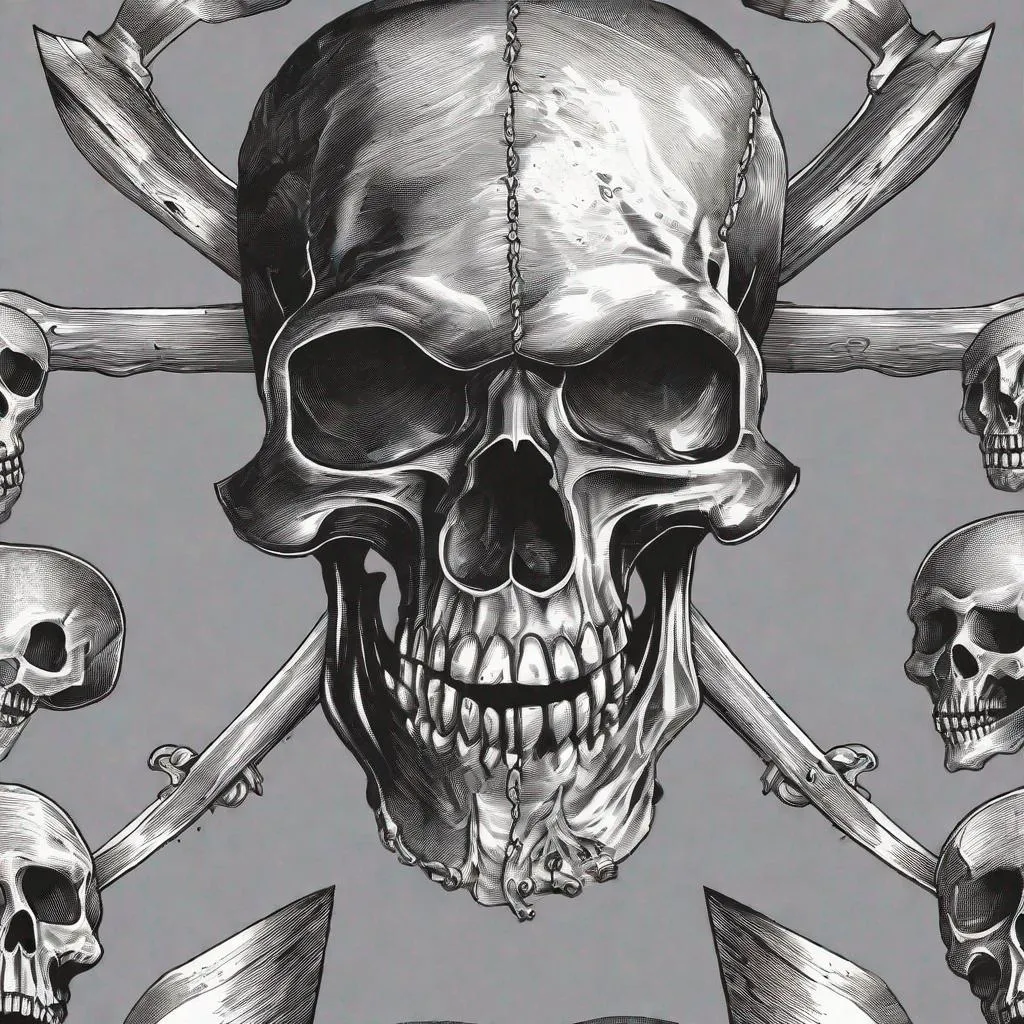 Prompt: Pirate skull