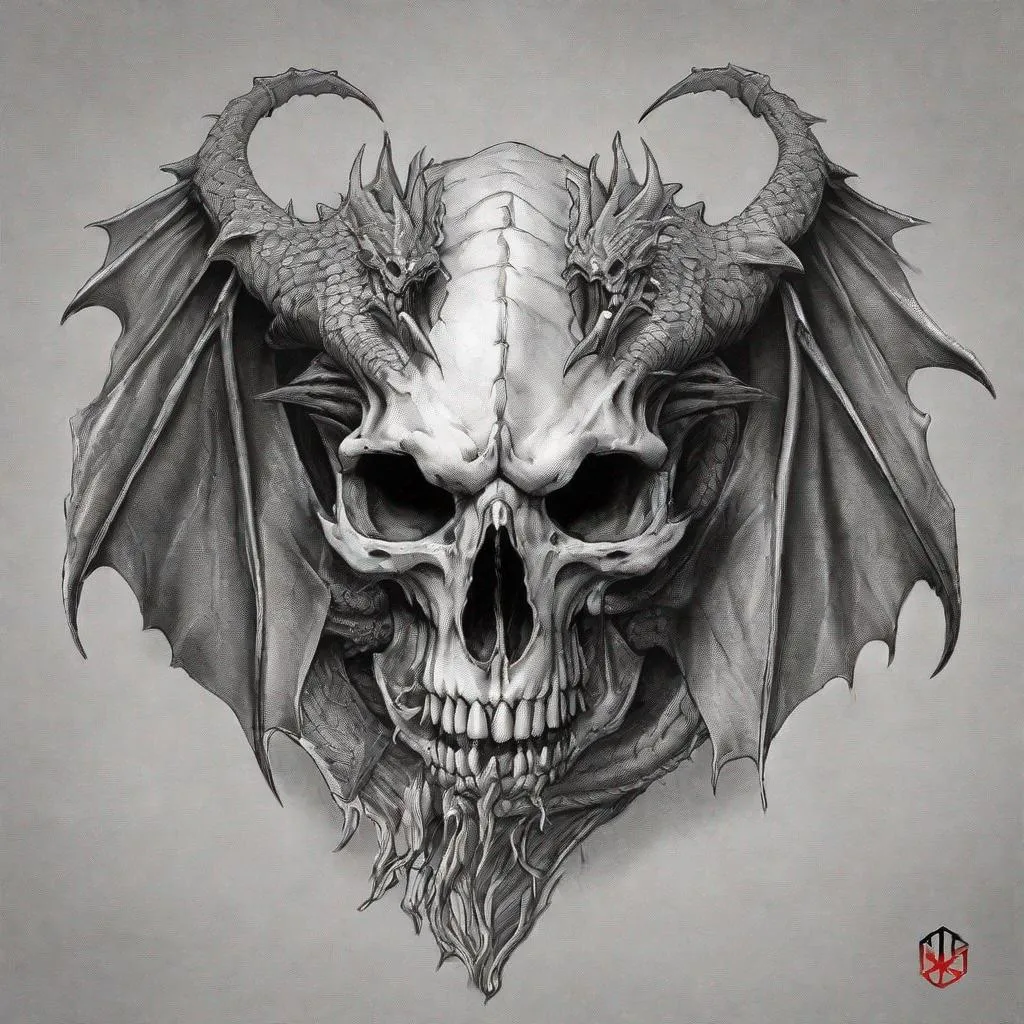 Prompt: Dragon skull