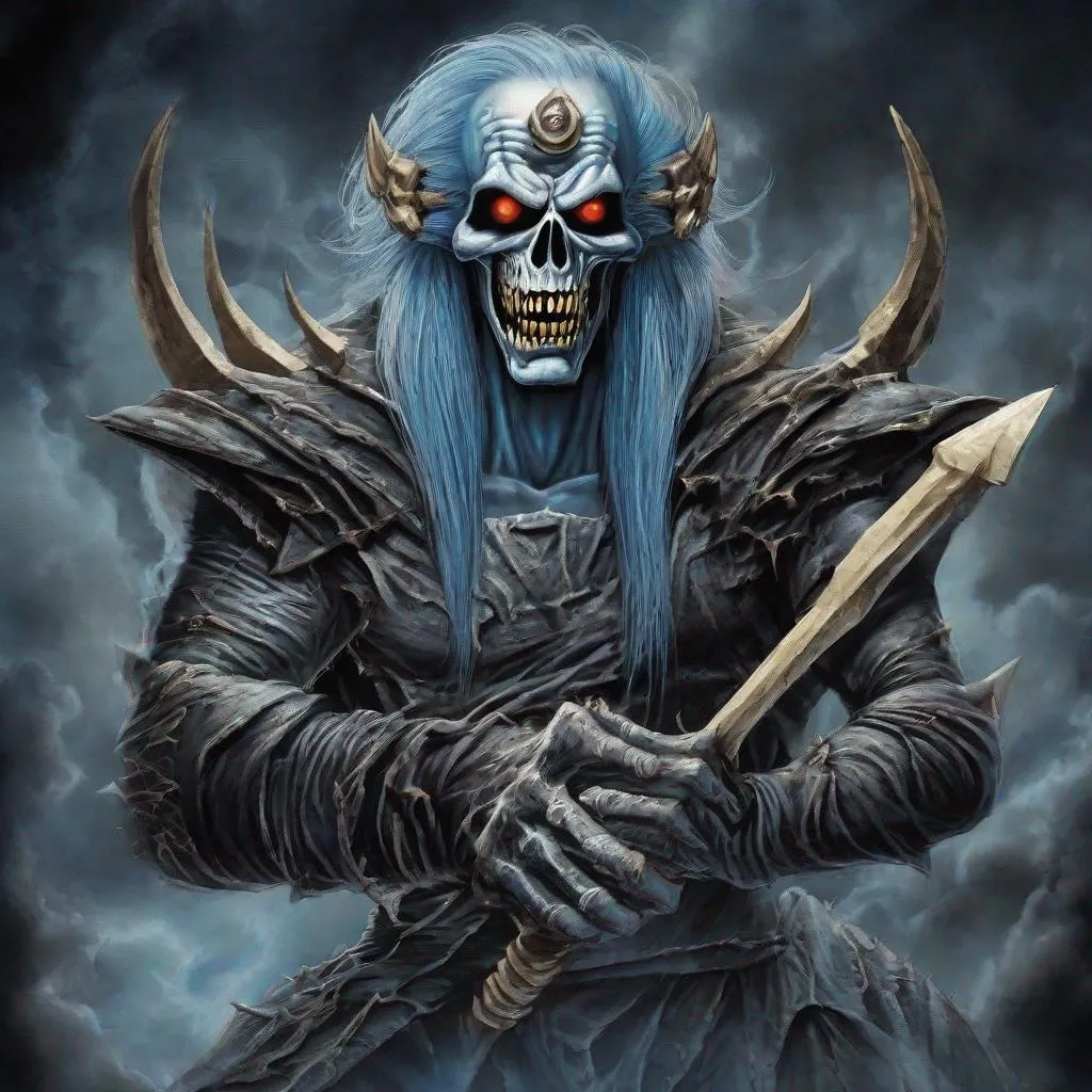 Prompt: Eddie from Iron Maiden as hades