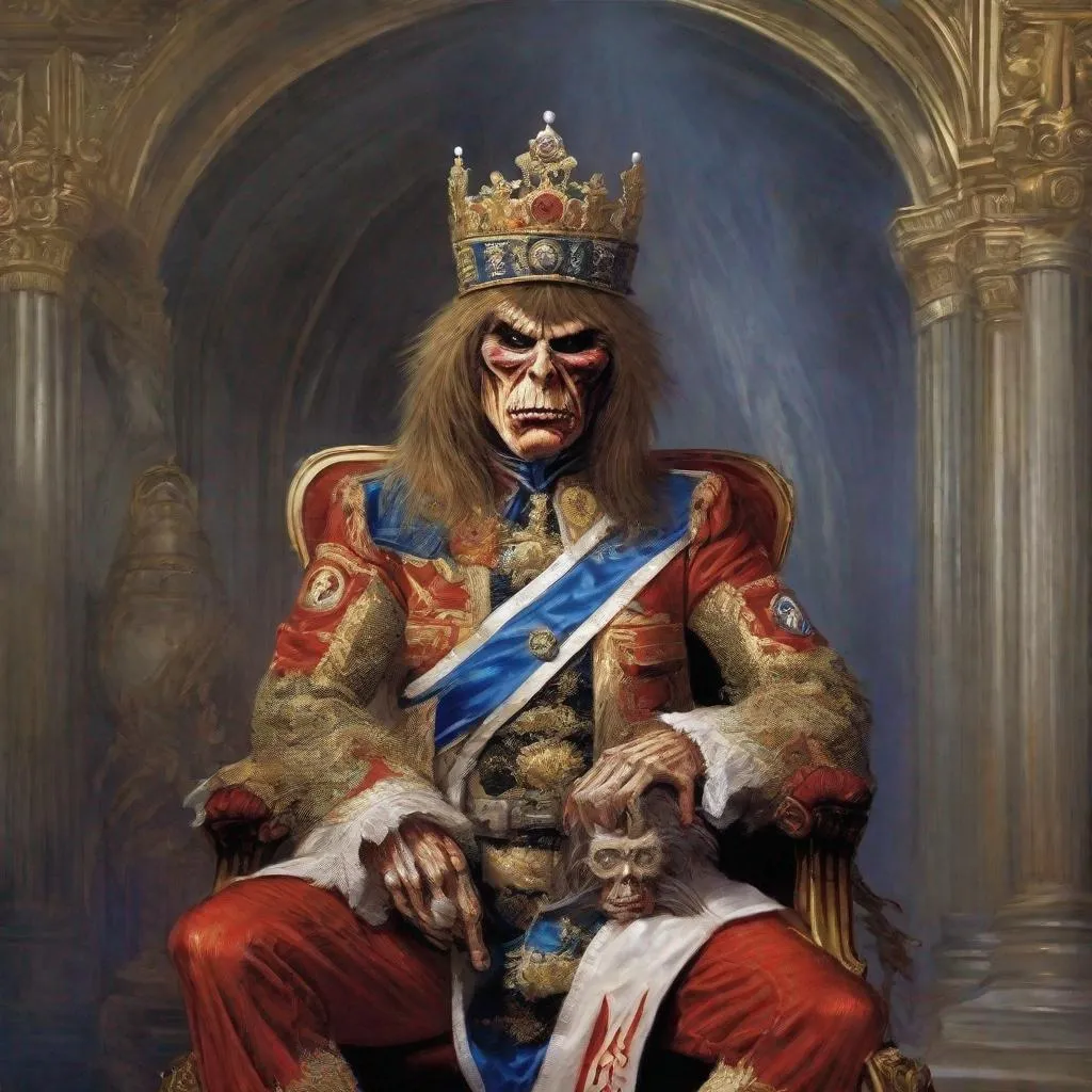 Prompt: Eddie from Iron Maiden is a tsar