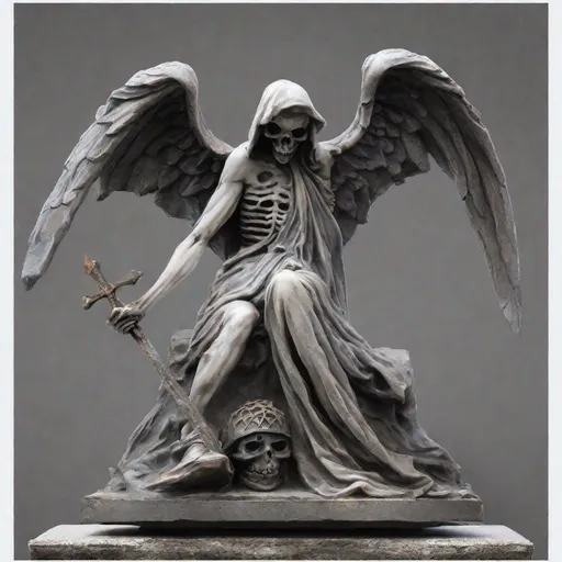 Prompt: Death statue