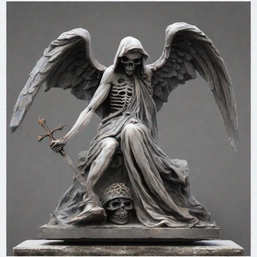 Prompt: Death statue